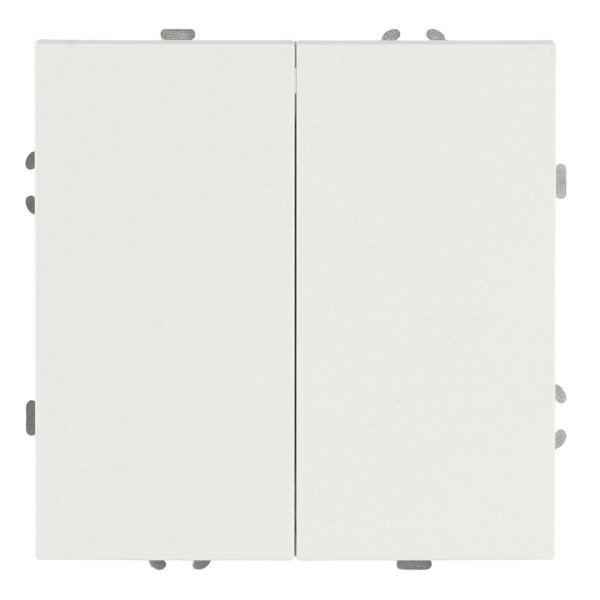 Выключатель 2-клавишный (механизм), СЗК, Stekker, 250В, 10А Эмили, RSW10-5104-01ZK, белый фарфор, soft touch 50231