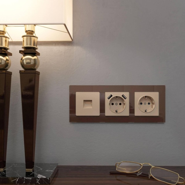 Розетка Werkel Ethernet RJ-45 шампань W1181011 4690389157479 Розетка Werkel Ethernet RJ-45 шампань W1181011 4690389157479