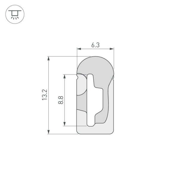 Профиль Arlight WPH-Flex-0613-Side-S8-10m White 040826
