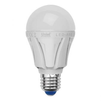 Лампа светодиодная (UL-00001527) E27 12W 4000K матовая LED-A60 12W/NW/E27/FR PLP01WH