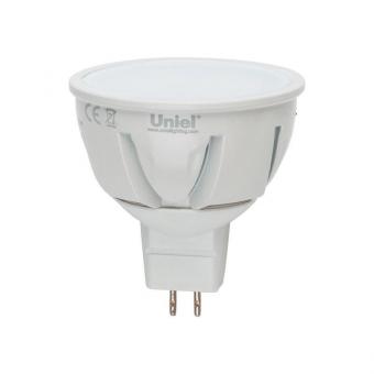 Лампа светодиодная диммируемая Uniel GU5.3 5W 4500K JCDR матовая LED-JCDR-5W/NW/GU5.3/FR/DIM 08698