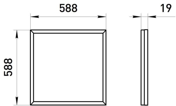 Светильник светодиодный ЭРА Грильято SPO-14-38-6K-BL 38Вт 6500K 588x588 матовый черный Б0063079
