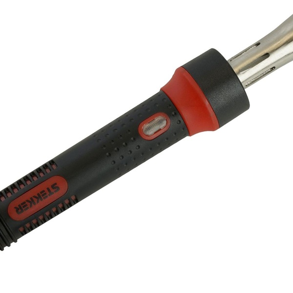 Паяльник с индикатором 150W, нихромовый нагреватель, долговечное жало, 230В, Stekker PLE301-150 49812