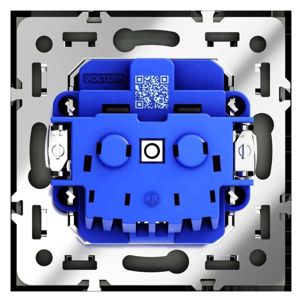 Розетка встраиваемая Voltum S70 с заземлением 16А, (титан) VLS040106