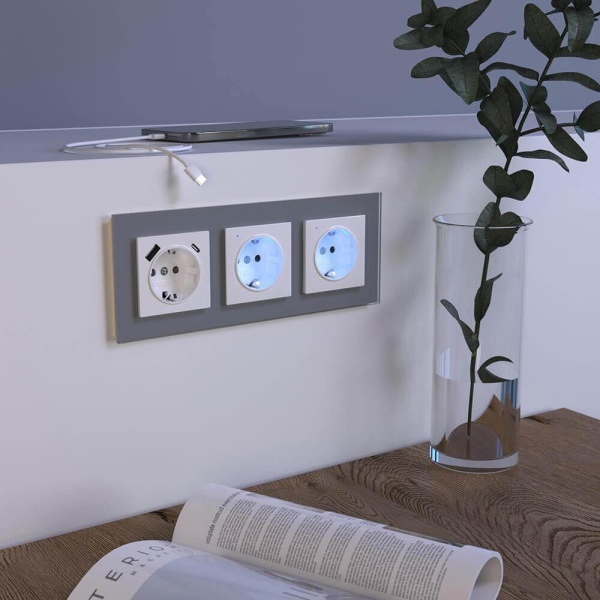 Розетка с быстрой зарядкой USB Type A+С белая W1171701 4690389176418 Розетка с быстрой зарядкой USB Type A+С белая W1171701 4690389176418