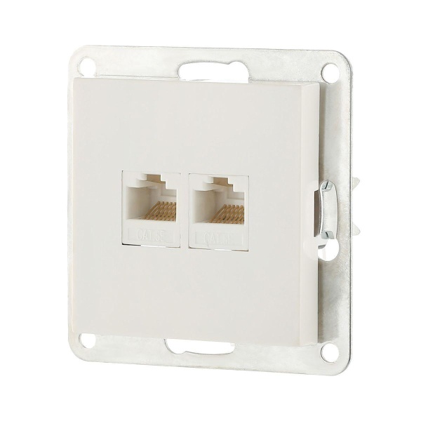 Розетка компьютерная 2хRJ-45 LK Studio LK80 кат.5е белый 846204-1 Розетка компьютерная 2хRJ-45 LK Studio LK80 кат.5е белый 846204-1