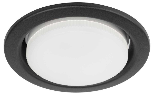 Светильник встраиваемый ЭРА KL35 SBK (к) Set 10 под лампу GX53 черный матовый с термокольцом набор 10 шт Б0071343