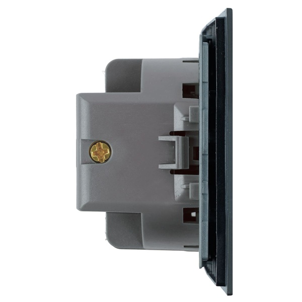 Выключатель 1-клавишный c индикатором (механизм), Stekker, 250В, 10А Мия, RSW10-3101-05, черный бархат 50445