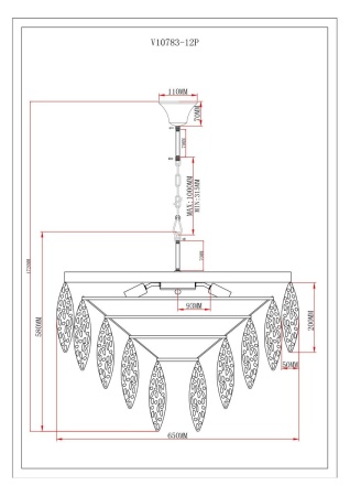 Подвесная люстра Moderli Souls V10783-12P