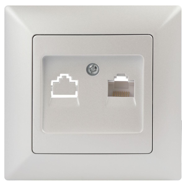 Розетка компьютерная RJ45 ЭРА Intro Solo перламутровый 4-303-06 Б0053993 Розетка компьютерная RJ45 ЭРА Intro Solo перламутровый 4-303-06 Б0053993