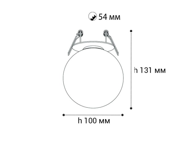 Встраиваемый светодиодный светильник Italline IT08-8026 black 3000K