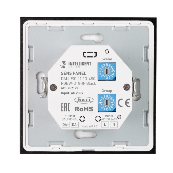 Панель управления Arlight Dali-901-11-1G-4SC-RGBW-DT8-IN Black 037199 Панель управления Arlight Dali-901-11-1G-4SC-RGBW-DT8-IN Black 037199