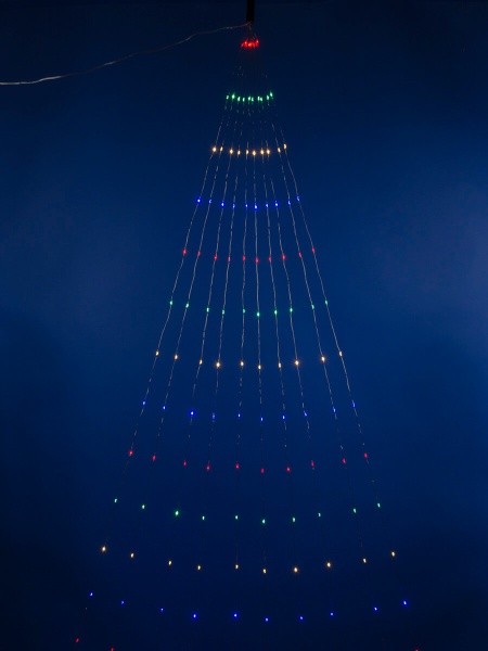 Уличная светодиодная гирлянда Uniel Лучи росы 220V разноцветный ULD-E0200-200/STA Multi IP44 UL-00007284