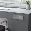 Выключатель двухклавишный Werkel cеребряный рифленый W1120009 4690389157592