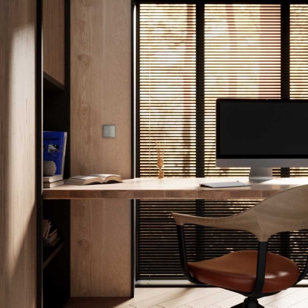 Выключатель встраиваемый Voltum S70 для жалюзи 10А шелк VLS020704