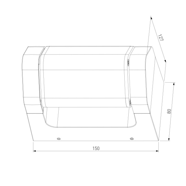 Уличный настенный светодиодный светильник Elektrostandard Dors D LED (35163/D) 3000K черный a072077