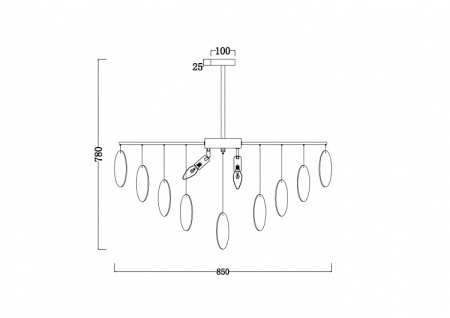 Подвесная люстра Freya Porto FR5104PL-08N