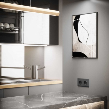 Рамка Werkel Stark на 2 поста графит W0021864 4690389194504