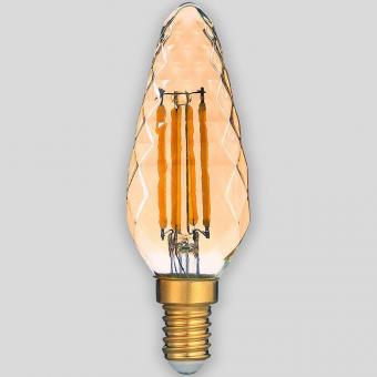 Лампа светодиодная филаментная Hiper E14 6W 2700K янтарная HL-2215