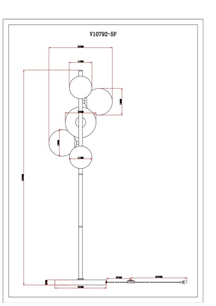 Торшер Moderli Renny V10792-5F