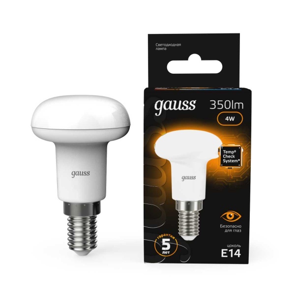 Лампа светодиодная рефлекторная Gauss E14 4W 2700K матовая 106001104