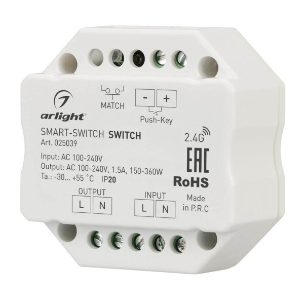Выключатель Arlight Smart-Switch 025039 Выключатель Arlight Smart-Switch 025039