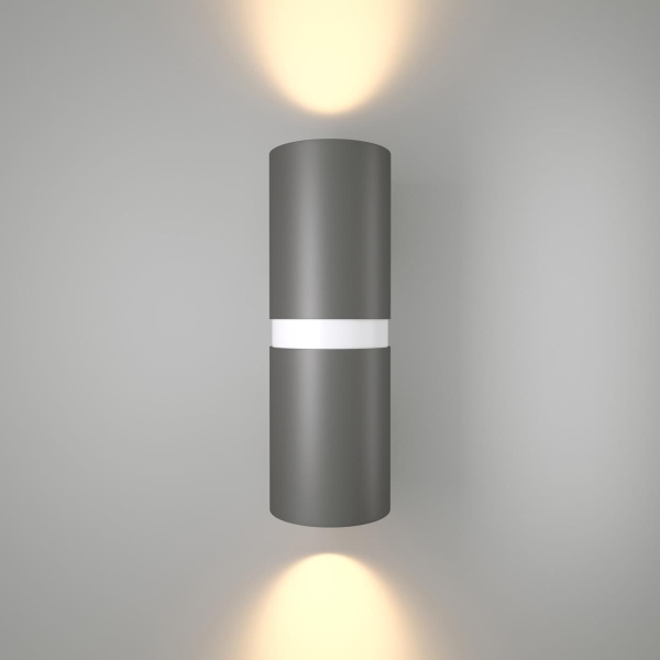 Уличный настенный светодиодный светильник Elektrostandard Liberty 35124/U серый/белый a060098