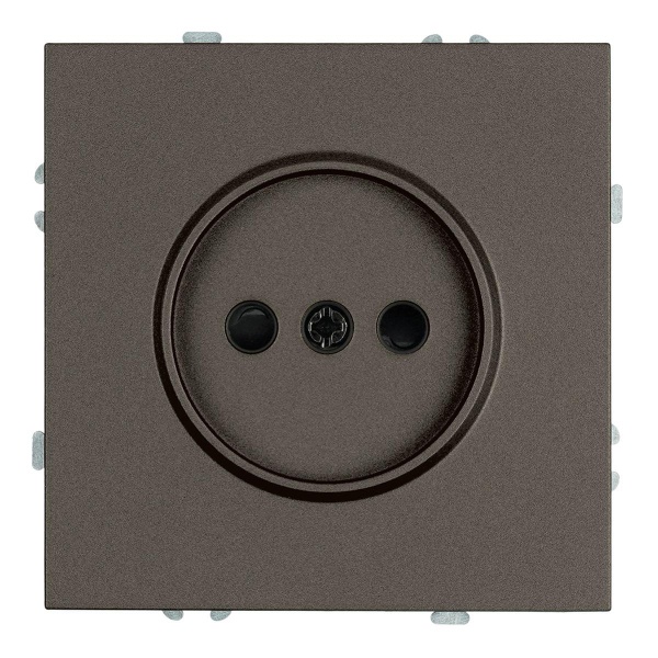 Розетка 1-местная с защитной шторкой (механизм), Stekker, б/з, 250В, 16А Эмили, RST16-5109-09, антрацит, soft touch 49928