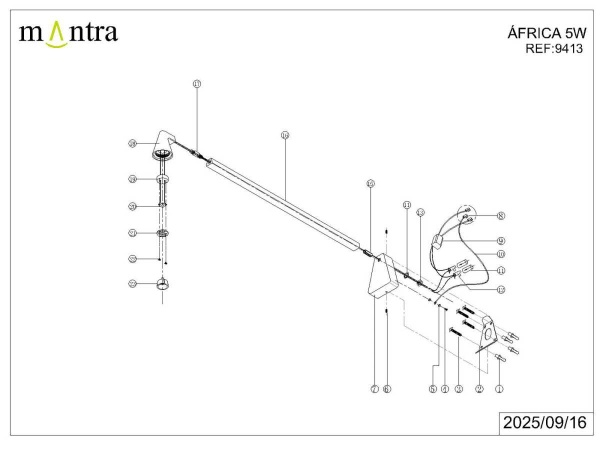 Настенный светильник Mantra Africa 9413