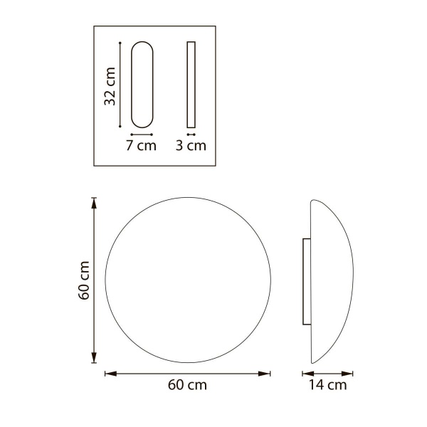 Светильник настенно-потолочный 15W 1200Lm 3000K, белый Genova Lightstar 610666