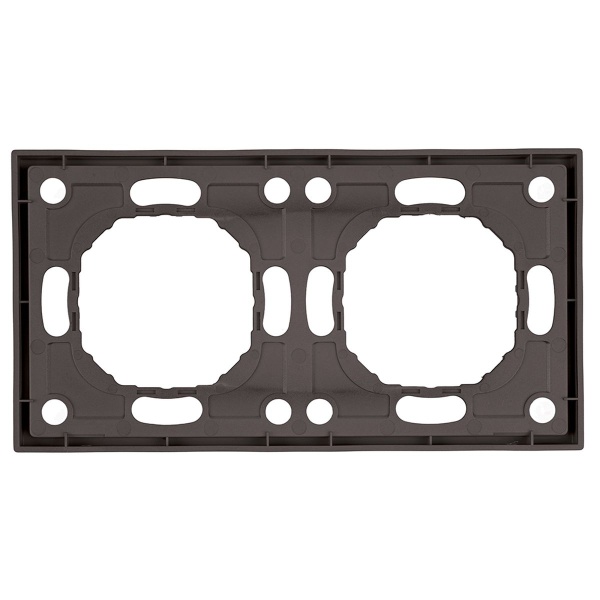 Рамка Stekker, PFR00-5002-09 2-местная Эмили, антрацит, soft touch 49937