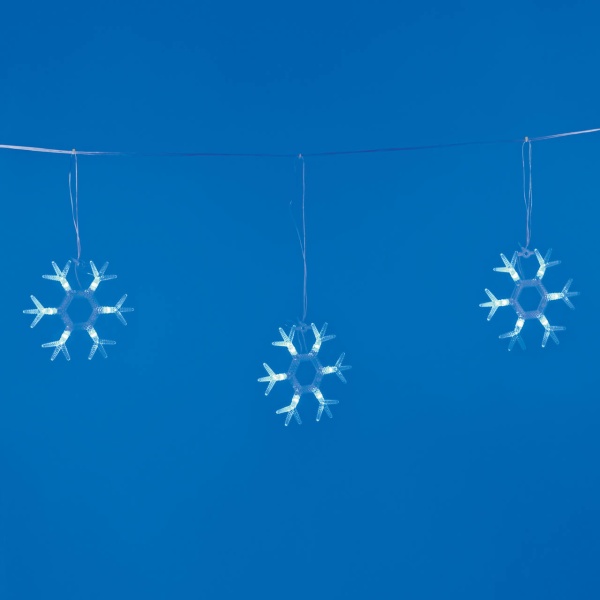 Светодиодная гирлянда Uniel занавес Снежинки-1 220V синий ULD-E1503-036/DTA Blue IP20 Snowflakes-1 UL-00001406