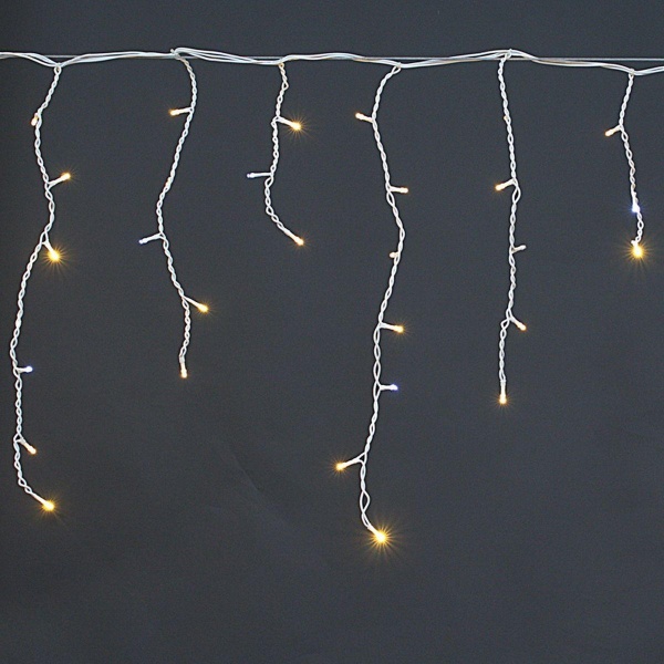 Cветодиодная гирлянда Sneha бахрома 230V теплый белый мерцающий A-056R WW/W FLASH