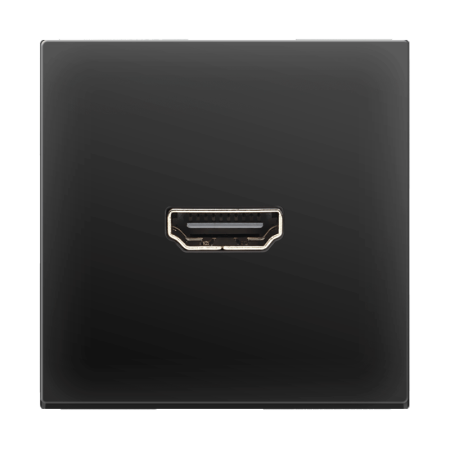 Розетка Werkel HDMI черная матовая WL08-60-11 4690389111051