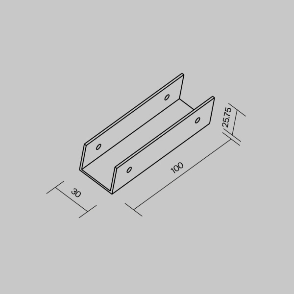 Коннектор прямой Maytoni Outdoor для профиля Elasity IP O-TR001-SC180-W