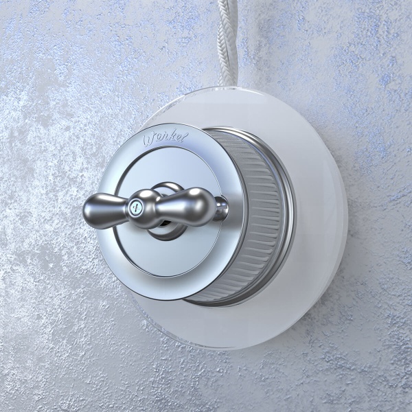 Переключатель Werkel одноклавишный Retro матовый хром WL19-01-03 4690389143397