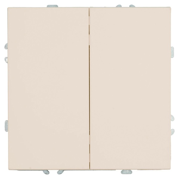 Переключатель 2-клавишный (механизм), Stekker, 250В, 10А Эмили, RSW10-5107-08, кашемир, soft touch 49895