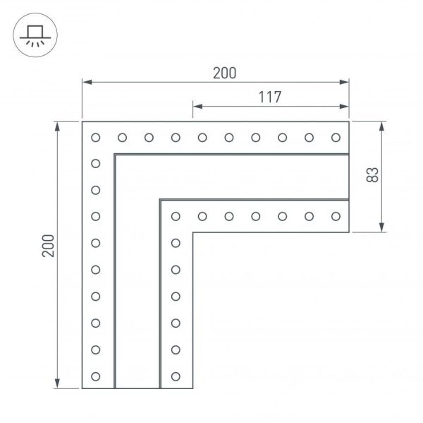 Коннектор L-образный Arlight SL-Linia32-Fantom 030097 Коннектор L-образный Arlight SL-Linia32-Fantom 030097