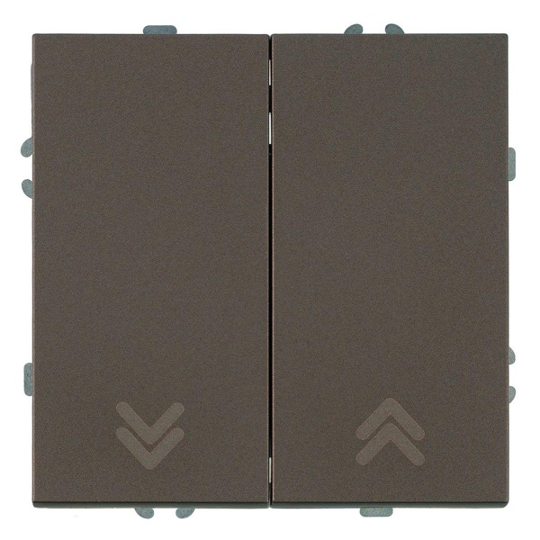 Выключатель 2-клавишный самовозвратный (механизм), Stekker. 250В, 10А Эмили, RSW10-5113-09, антрацит, soft touch 50367