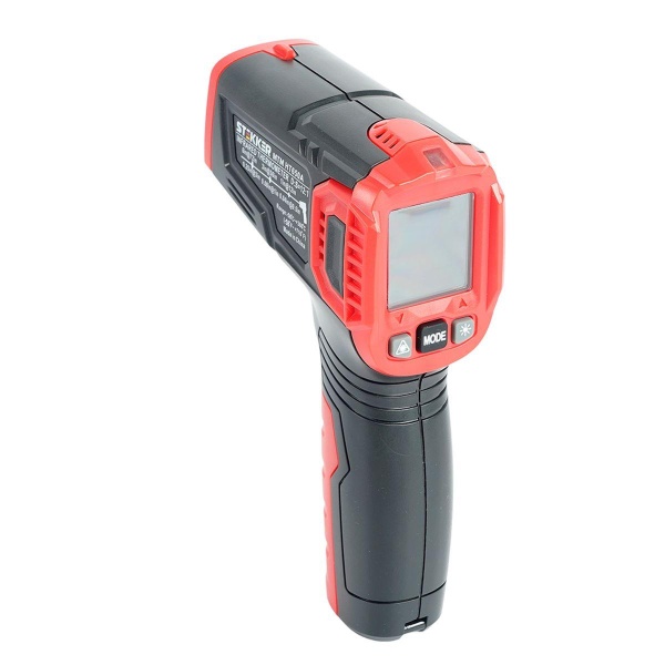 Дистанционный измеритель температуры (пирометр), 2 батареи тип ААА 1,5В, черный/красный MTM HT650A 49998