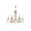 Подвесная люстра Crystal Lux Victoria SP6 Gold/Amber