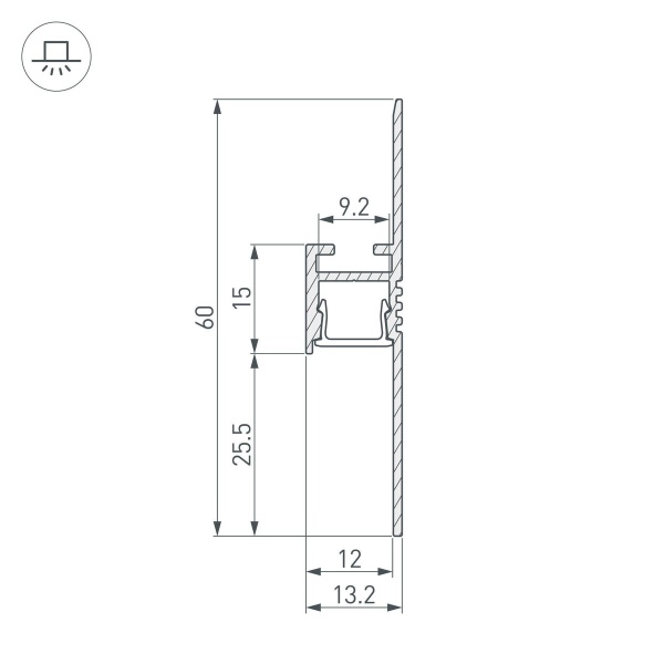 Профиль Arlight ARH-Plintus-Fantom-2000 Black 038550