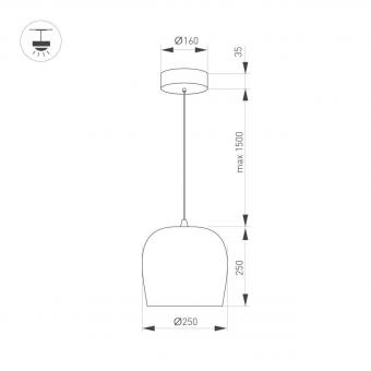 Подвесной светодиодный светильник Arlight SP-PEONY-HANG-R250-15W Day4000 039549