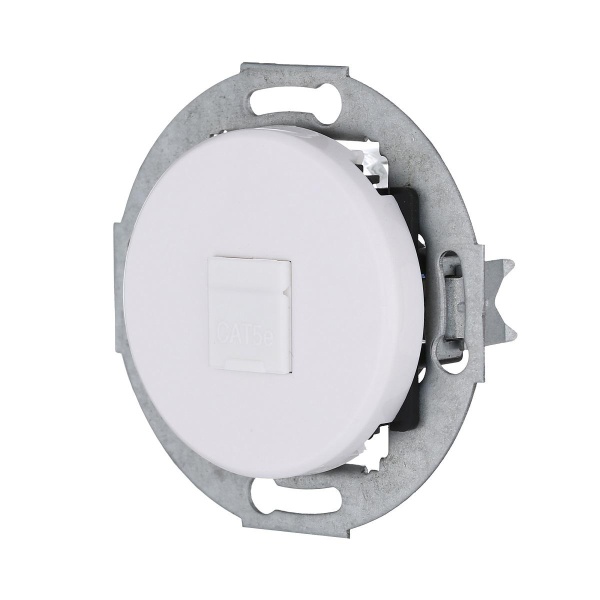 Розетка LK Studio компьютерная RJ-45 кат. 6 с накладкой (белый) Vintage 886304-1