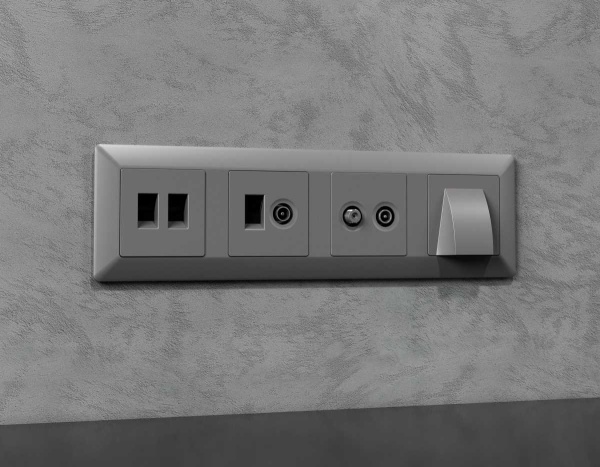 Лицевая панель AMBRELLA VOLT ALFA AP5121