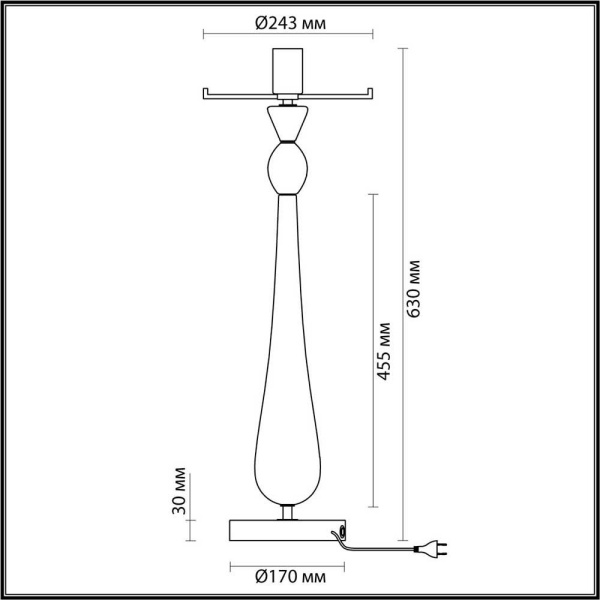 Основа для настольной лампы Odeon Light Standing Tower 4889/1T Основа для настольной лампы Odeon Light Standing Tower 4889/1T