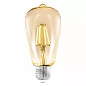 Лампа светодиодная филаментная E27 4W 2200К янтарь 11521