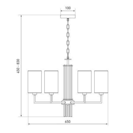 Подвесная люстра Eurosvet Soffio 60134/6 никель