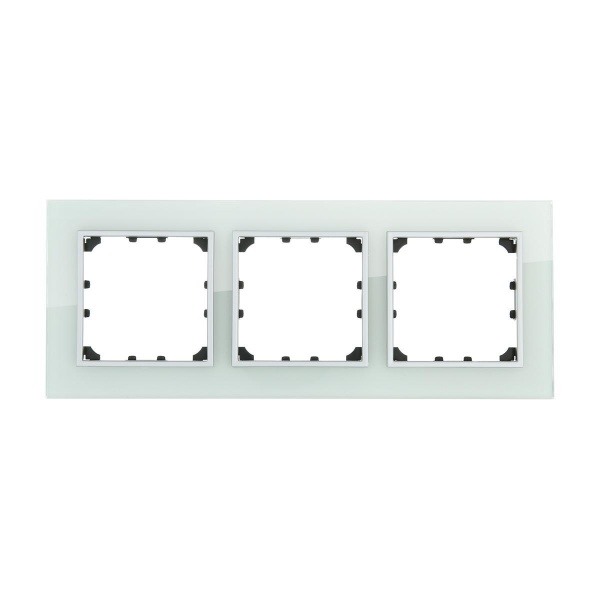 Рамка LK Studio 3-постовая из натурального светлого стекла LK60 864311-1