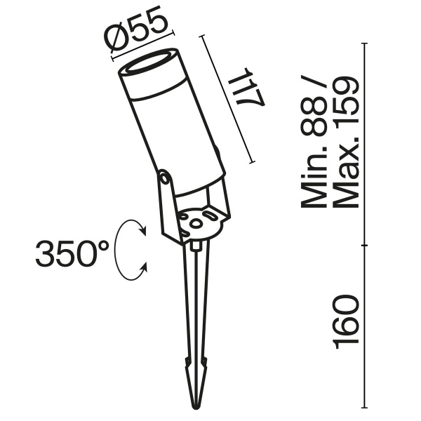 Ландшафтный светодиодный светильник Maytoni Bern O050FL-L5GF3K